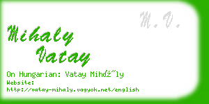 mihaly vatay business card